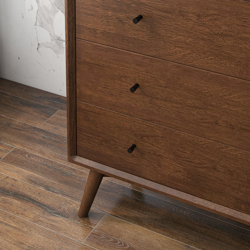 Commode 5 tiroirs Rudder, Brun