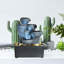 Weather Resistant Cascade Fountain with Light