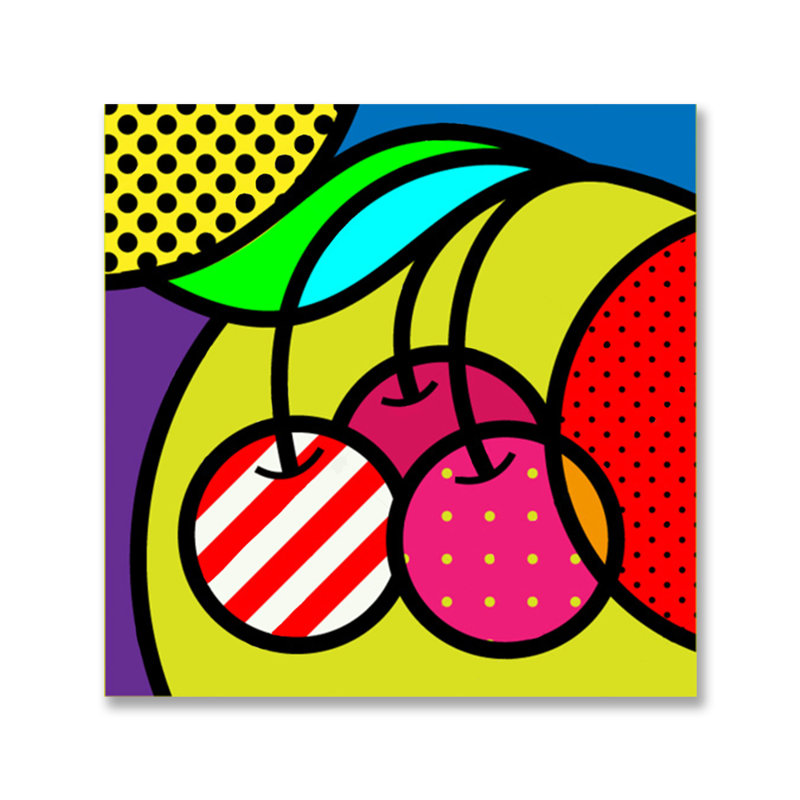 Cherry Print, Plastic/Acrylic, 24" H x 24" W