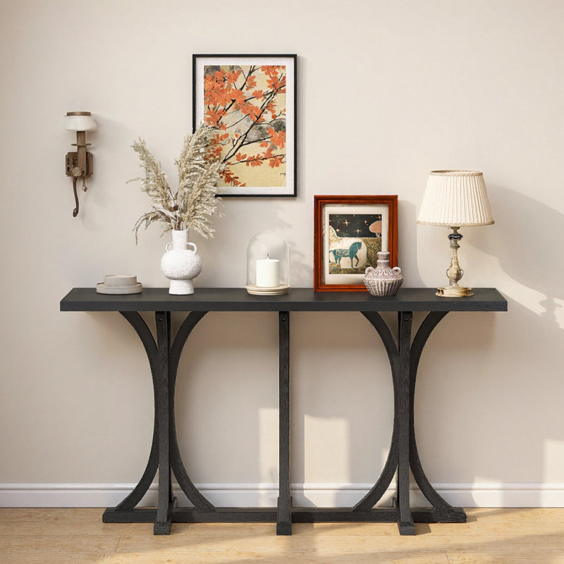 Console en bois 59,8 po, Noir