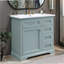 Ensemble de meuble-lavabo 36 po avec lavabo sous-comptoir en céramique, 2 tiroirs et charnières à fermeture en douceur, moderne -1576712928