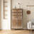 Rustic Wooden Storage Cabinet-2050833911