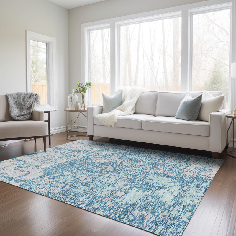 Alegandro Area Rug with Non-Slip Backing, Rectangle 9' x 12'