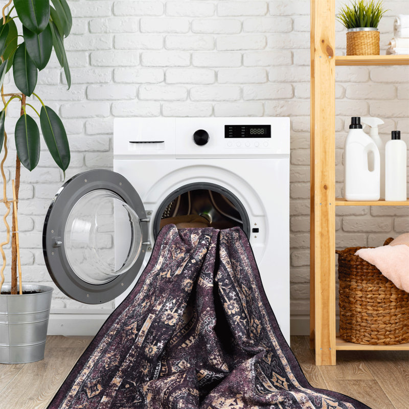 Washable Rug Area Rug , Rectangle 3' x 5'