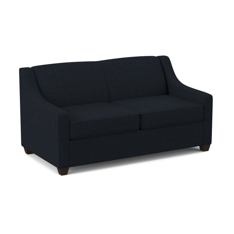 Phillips 68" Recessed Arm Sofa Bed with Reversible Cushions, Antic Navy, Cafelle, Hybrid