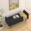 Banc de rangement avec repose-pieds en lin-1978730255