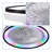 19 Inch Bladeless Ceiling Fan with Light, RGB Dimmable LED Flush Mount Ceiling Fan with 6 Speed Remote Control - Quiet Enclosed Ceiling Fan for Bedroom & Party, White