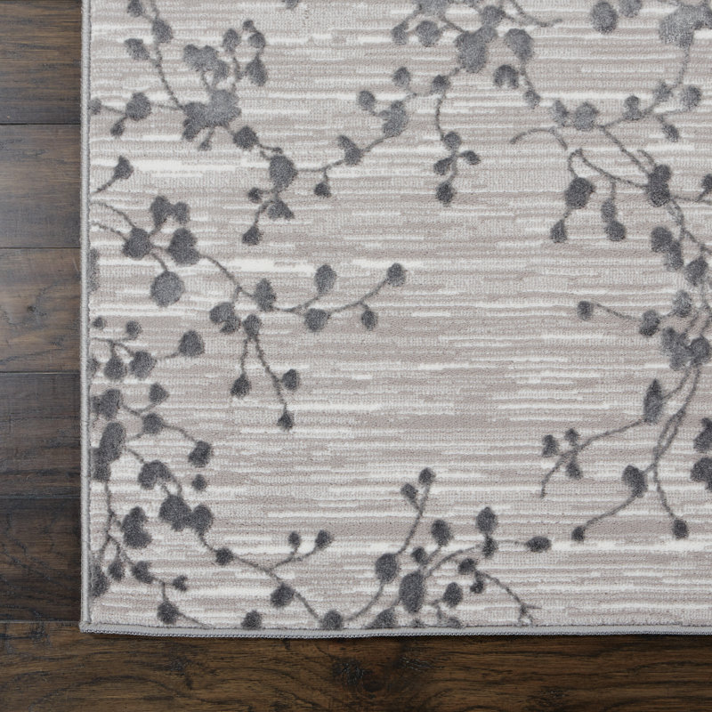 Tapis gris Yaziel, Rectangle 5 pi 3 po x 7 pi 3 po