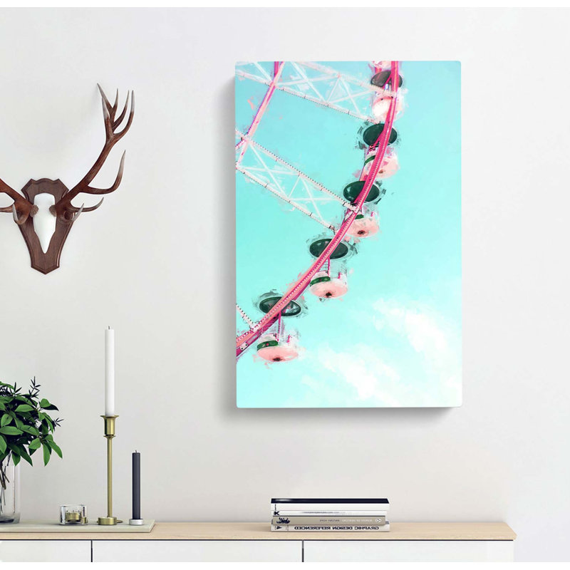Ferris Wheel in Abstract - Wrapped Canvas, 91cm H x 60cm W x 3cm D