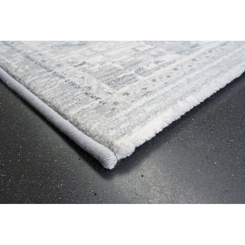 Tapis ivoire, gris et beige en oléfine Winnie