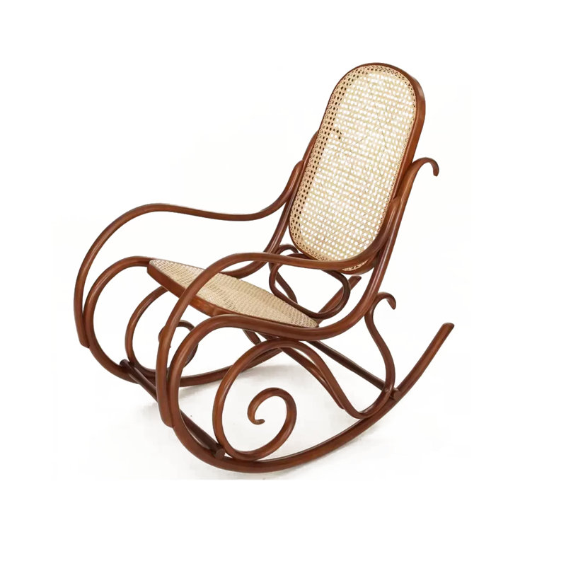 Chaise berçante Casual, Brun foncé