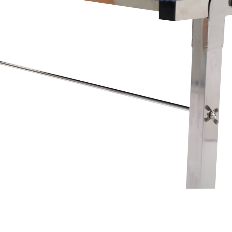 Blue Foam-Padded Adjustable Medical Exam Table with Steel Frame