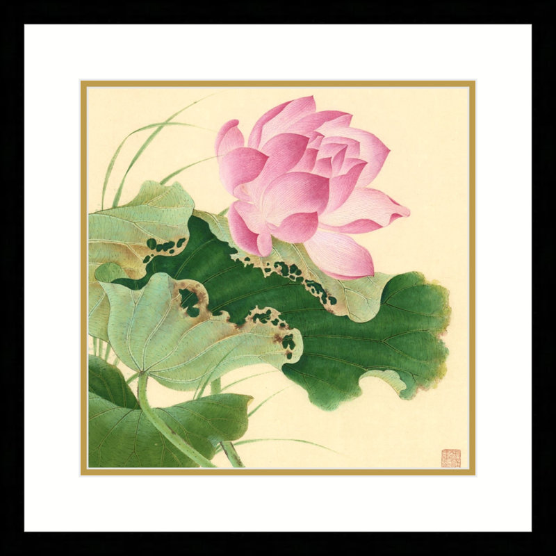 Lotus in Wind 02 by Xiu Yitang - Single Picture Frame Print, 17.5" H x 17.5" W x 0.94" D