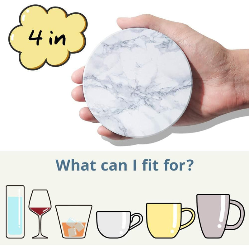 Coasters with Holder Cork Base for Cups