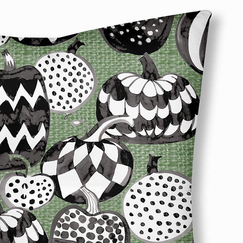 Coussin 331_Pumpkins, 26 po x 26 po, Vert