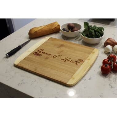 Sabatier Large Cutting Board with Perimeter Juice Trench and Recessed Handles, Reversible Kitchen Chopping Board, Bread Board with Built-in Grooves, 1