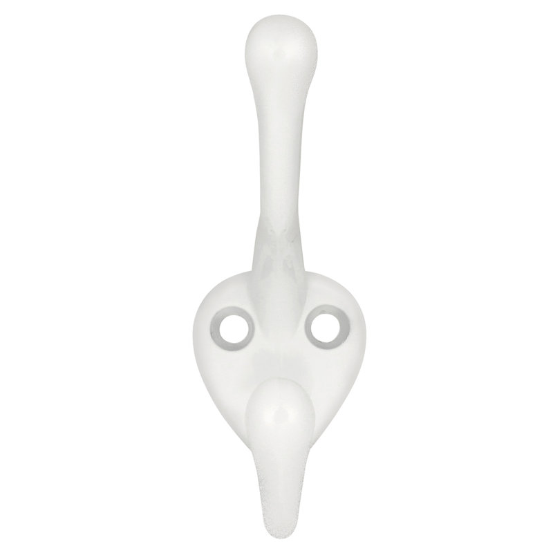 Zinc Wall Hook, White