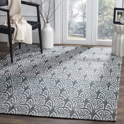 Tapis géométrique tissé à la main Laumer