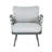 Steel Club Chair Set of 2, Gray-206617271-206617270
