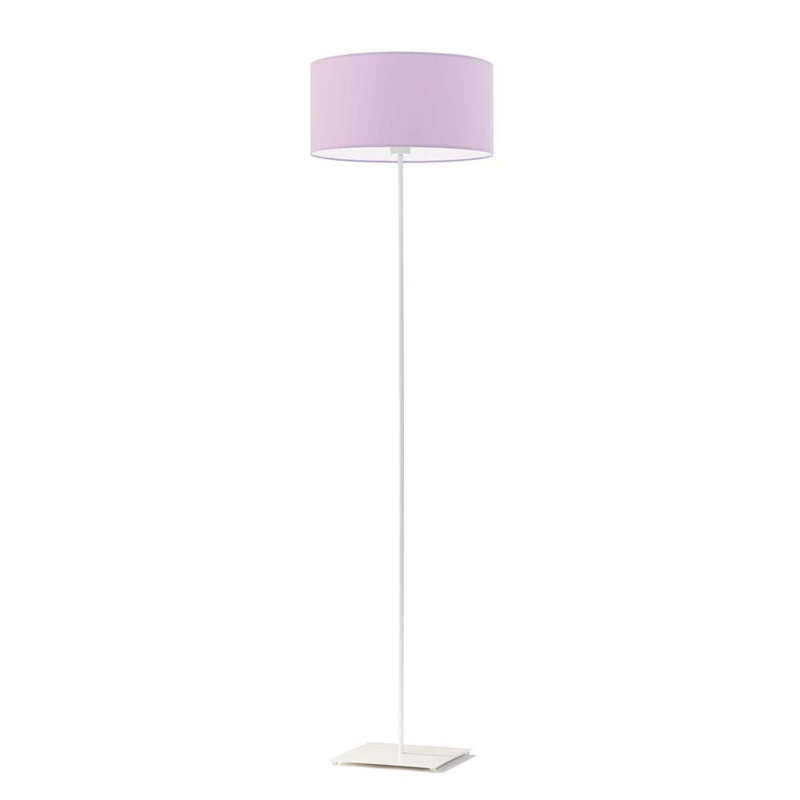 Asawer 156cm Traditional Floor Lamp, Light Violet, White