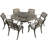Cassady 6 - Person Metal Patio Dining Set with Round Table