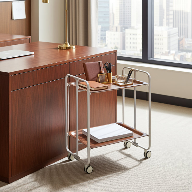 Mald Serving Cart, Grey, Cedar