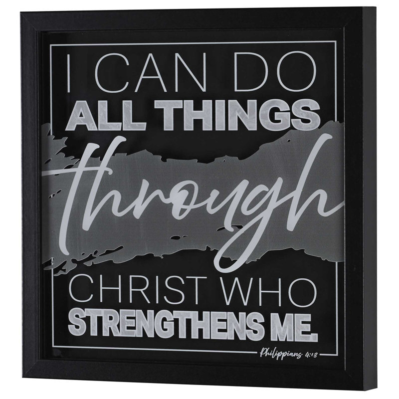 Art mural encadré «I Can Do All Things»