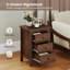 1 armoire de table de bout avec table de chevet et 3 tiroirs brun-1655247745