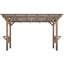 13' X 6.5' Wooden Pergola Grill Gazebo With Metal Roof & Bulbs & Bar Counters