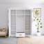 Arbre d'entrée blanc 85,2 po avec armoire et 3 crochets-912925377