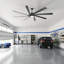 Très grand ventilateur de plafond 100 "à intensité variable avec lumières DEL et télécommande-572464794