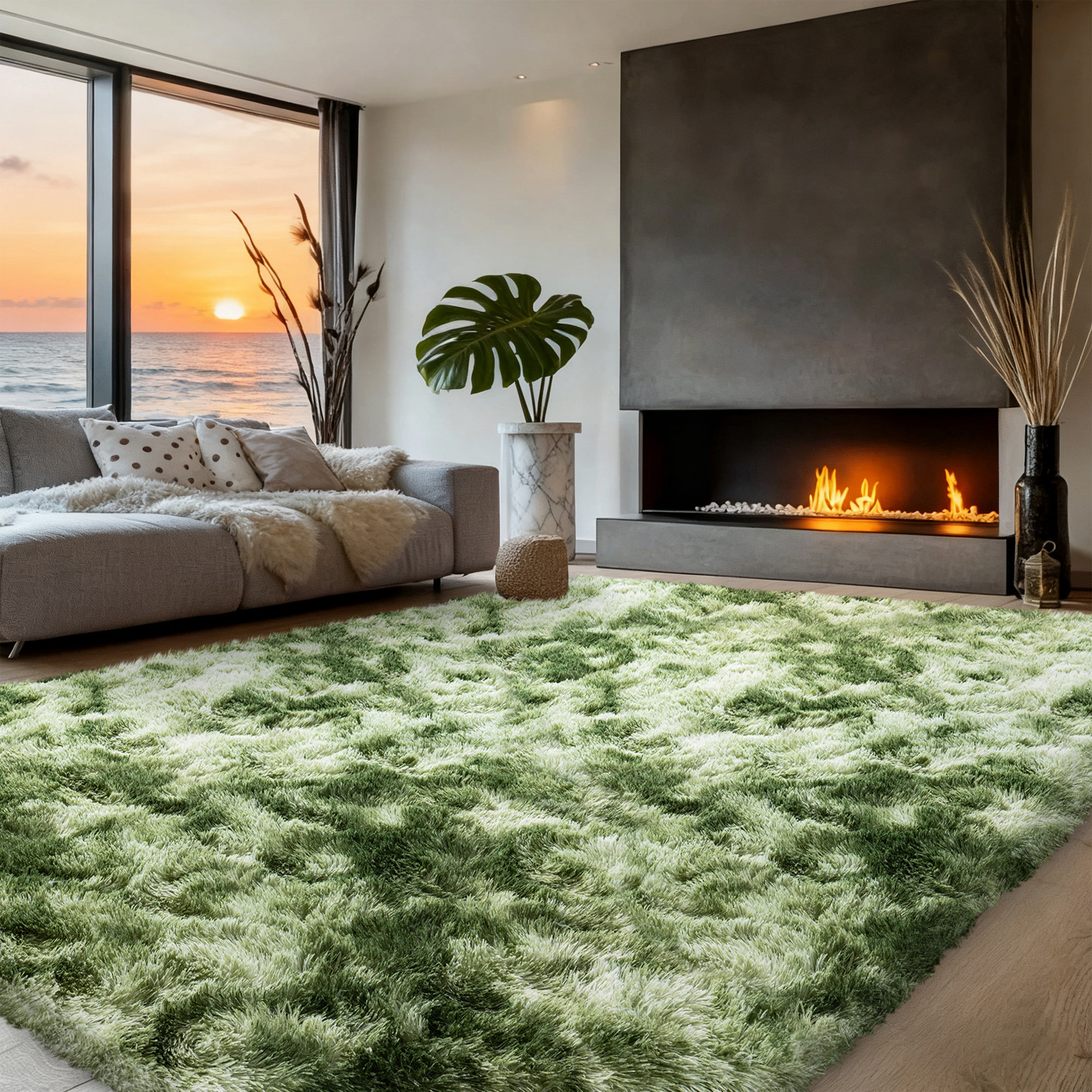 Bungalow Rose Silk-Cloud Series - Sleek Premium Area Rug, Ultra-Smooth ...