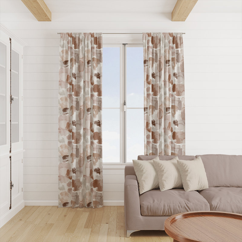 Panneaux de rideaux semi-transparents abstraits, L 20 po x L 61 po