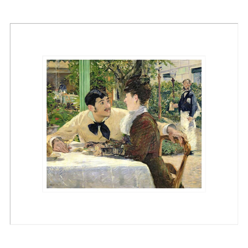 «The Garden of Pere Lathuille» par Edward Manet, impression giclée sur cadre, H 13,75 po x l 15,39 po