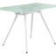 Bureau d'ordinateur, bureau personnel, ordinateur portable, L 48 po, travail, métal blanc, verre trempé, contemporain, moderne
