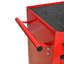 Armoire à outils roulante en métal, 4 tiroirs avec glissières à roulement, rouge et noir, surface de rangement supplémentaire pour rangement fréquent, chariot d'organisation-1523301941