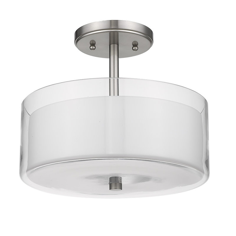 Zinia Glass Semi Flush Mount
