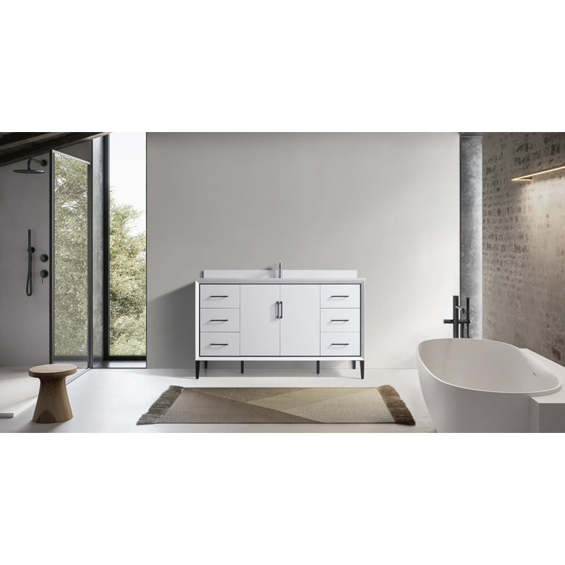 60'' Single Bathroom Vanity Base Only, Green