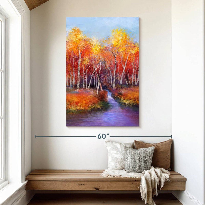 Alvord Fall Birch Trees, 48" H x 32" W