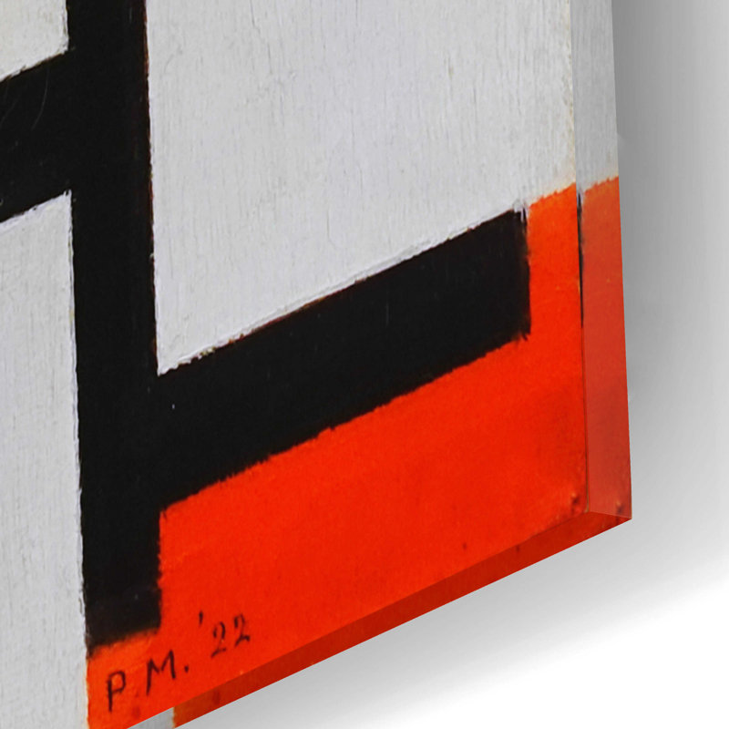 "Composition avec bleu, noir, jaune et rouge" par Piet Mondrian, H 16 po x l 12 po x P 0,13 po