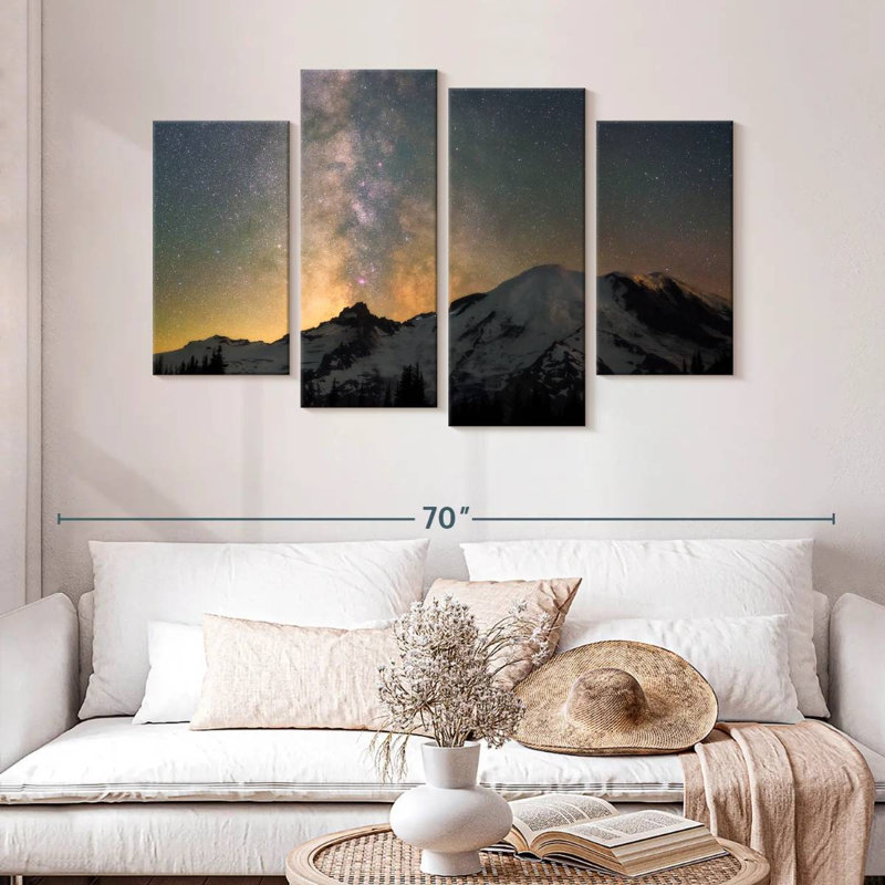 Alvord Milky Way Over Mount Rainier, 32" H x 52" W