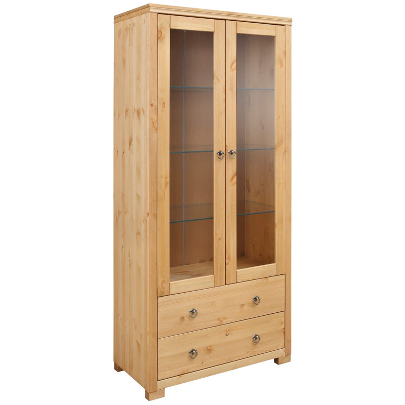 Crippen Display Cabinet, Natural Brown