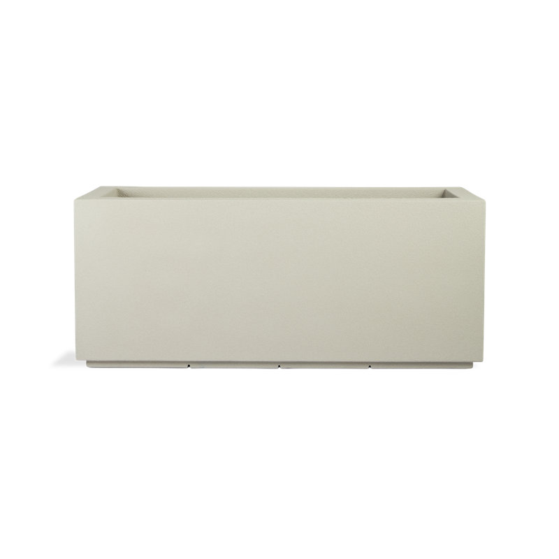 Milan Tall Polymer Box, 19" H x 43" W x 15" D, Greige