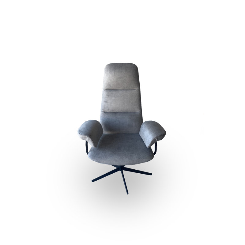 Arletta Upholstered Swivel Armchair, Grey