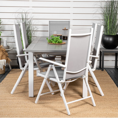 Jayesh 6 - Person Patio Dining Set with Extendable Rectangular Table