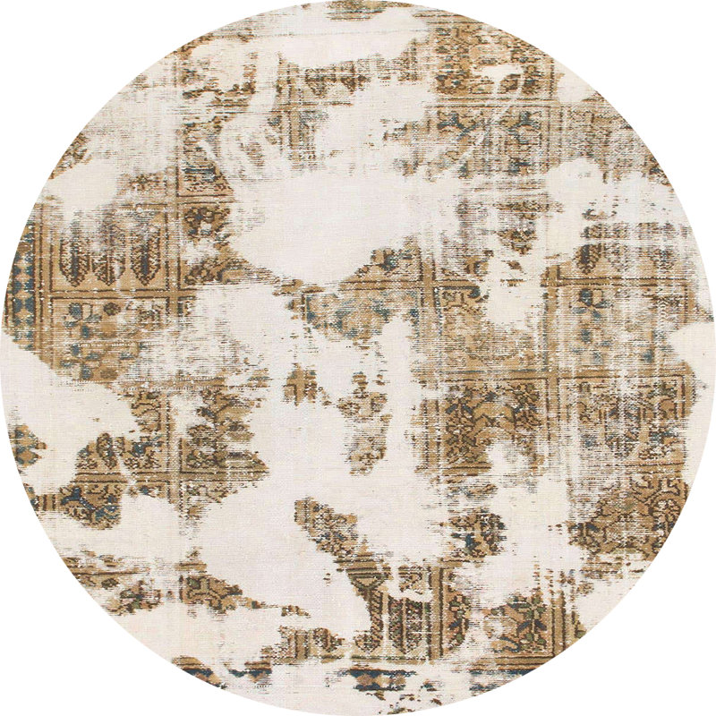 Stockett Abstract Indoor Rug, Round 5'
