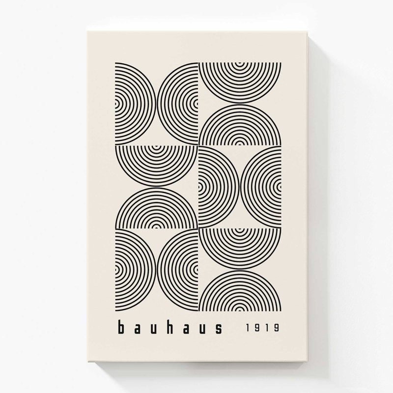 «Bauhaus Wall Art I», grande impression sur toile, H 72 po x l 48 po