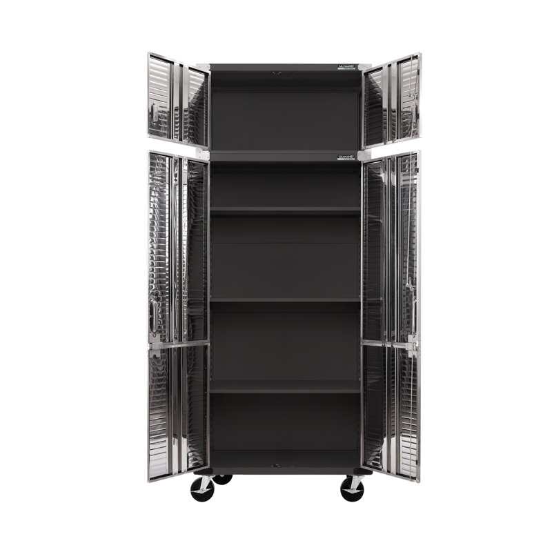 Graphite Lockable Office Cabinet with Adjustable Shelving