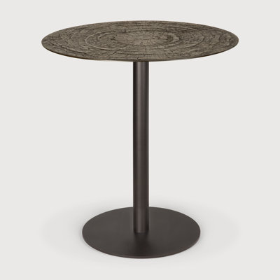 Blend dining table - varnished Minerals top - Ray Whisky - Dark Bronze base - round 70/70/76