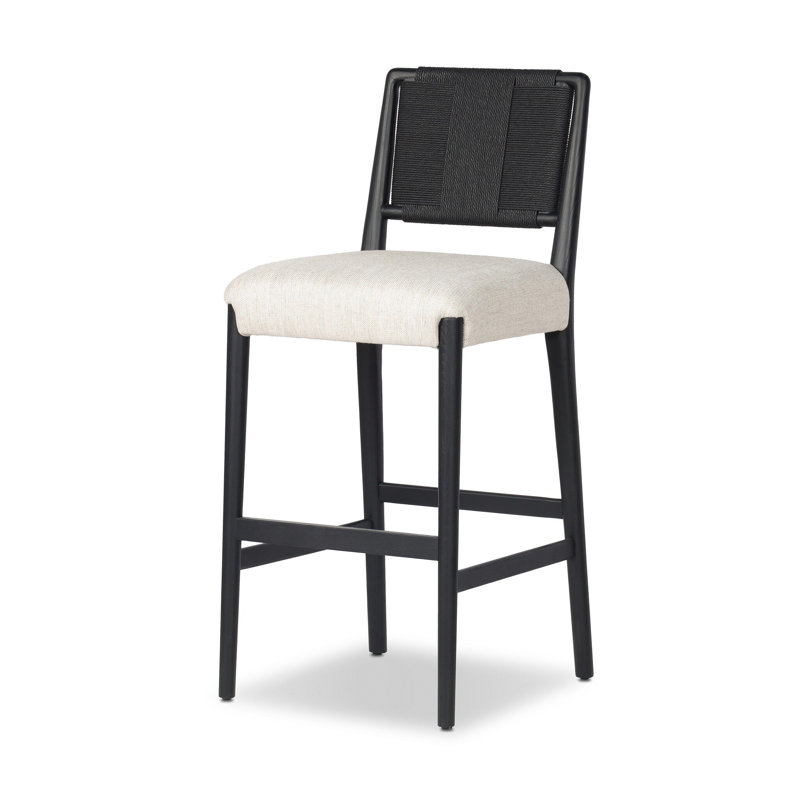 Tabouret Rothala, Tabouret de comptoir (hauteur de siège de 27 po), Essence naturelle / rayonne / viscose